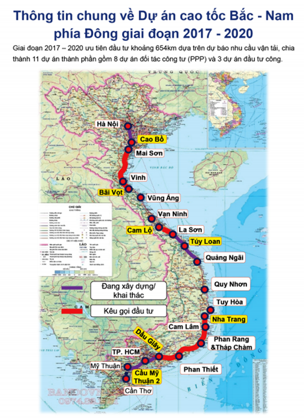 Việt Nam đấu thầu quốc tế 8 dự án xây dựng cao tốc Bắc – Nam
