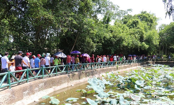 Làng Sen đón hàng ngàn du khách về thăm nhân dịp Ngày sinh Chủ tịch Hồ Chí Minh