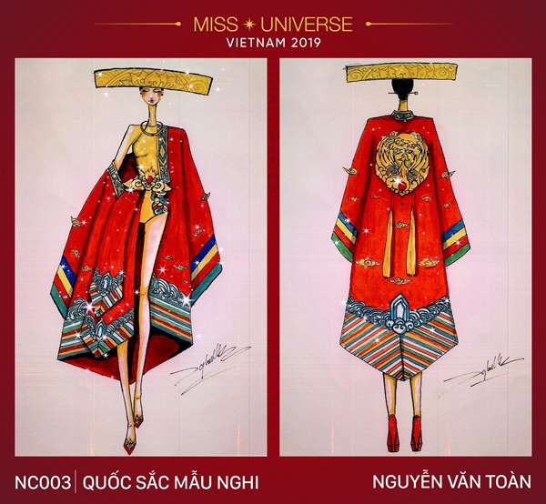 Chiêm ngưỡng những bộ Quốc phục độc đáo của Hoàng Thùy tại Miss Universe 2019 - Hình 2
