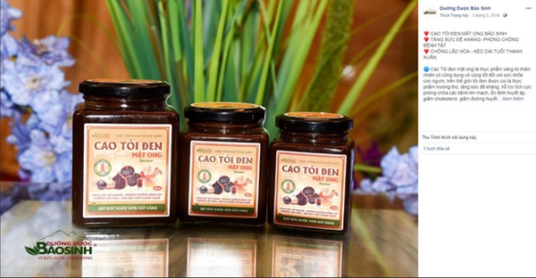 Cục ATTP khuyến cáo NTD không nên mua, không sử dụng sản phẩm Cao tỏi đen mật ong