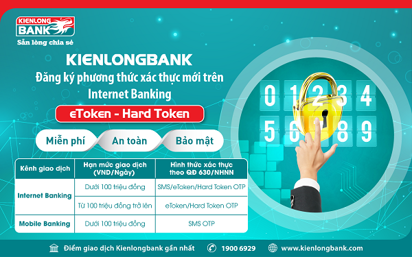 Kienlongbank áp dụng phương thức xác thực mới bảo mật trong thanh toán trực tuyến