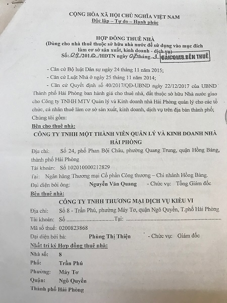 Hải Phòng: Khẳng định việc cho Cty Kiều Vi thuê sân để xe số 2 là đúng quy định