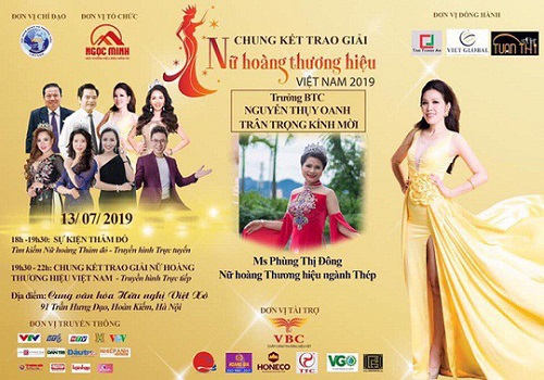Hủy tổ chức chương trình Tôn vinh Nữ hoàng thương hiệu Việt Nam 2019