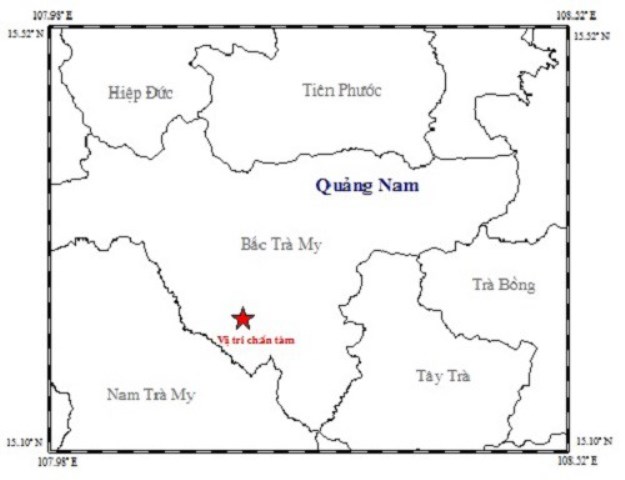 Quảng Nam: Động đất 3,8 độ Richter kèm tiếng nổ lớn tại huyện Bắc Trà My - Hình 1