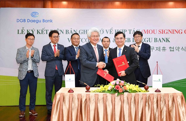Vietcombank ký biên bản ghi nhớ với DGB Daegu Bank (Hàn Quốc)
