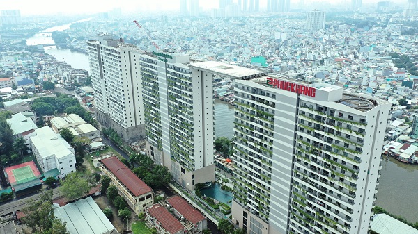 Hợp long cầu dây văng nối liền Sky park 5.000m2 tại dự án Diamon Lotus Riverside, Q8 - Hình 1