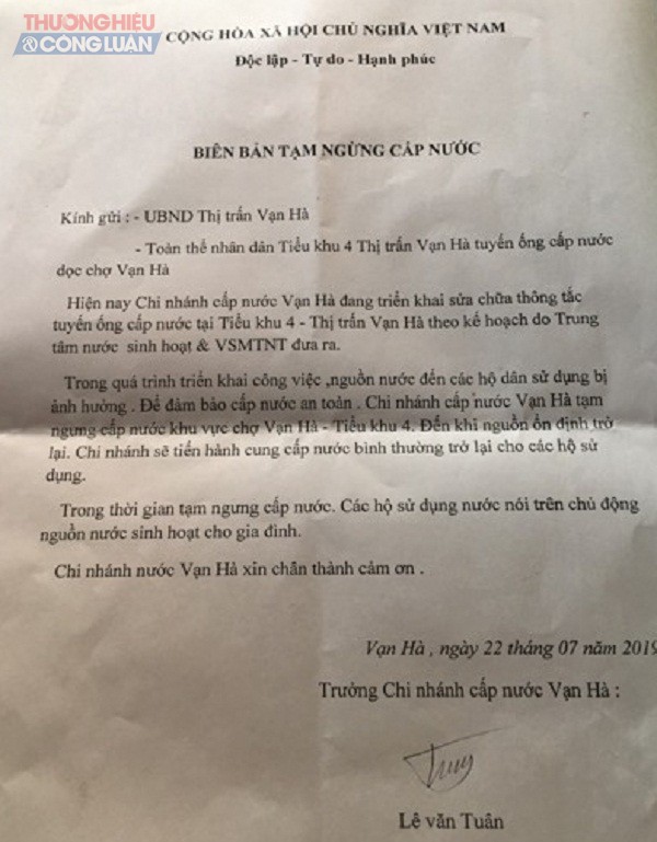 Tiếp bài Nghịch lý nước sạch nhưng không “sạch” tại thị trấn Vạn Hà: 