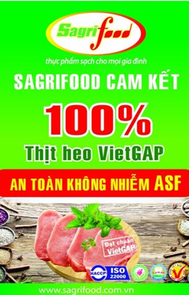 Sagrifood cam kết thịt heo VietGAP an toàn không nhiễm ASF - Hình 1