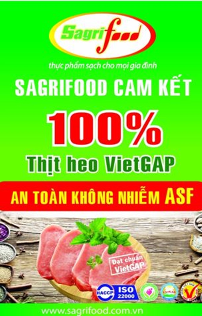 Sagrifood cam kết thịt heo VietGAP an toàn không nhiễm ASF