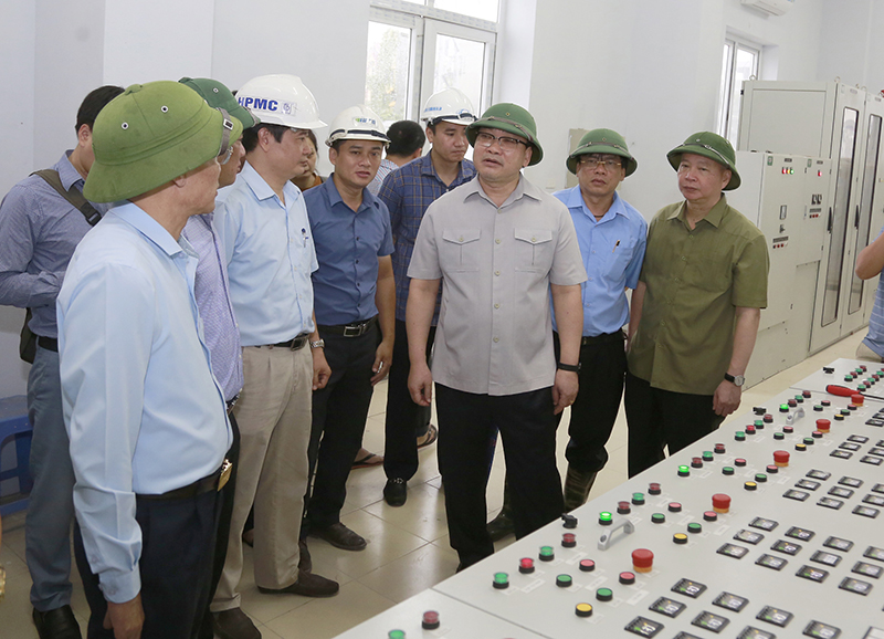 Hà Nội: Bí thư Hoàng Trung Hải thị sát công tác quản lý, vận hành các trạm bơm - Hình 1