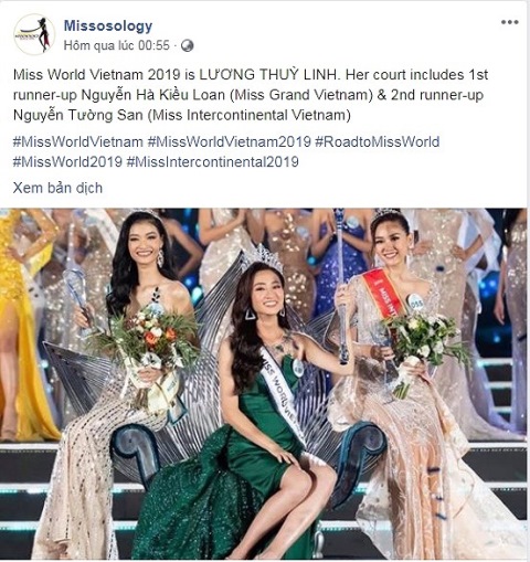 Báo chí quốc tế đồng loạt đưa tin về Miss World Việt Nam Lương Thuỳ Linh - Hình 3