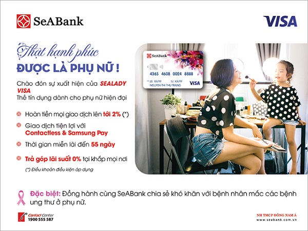 SeABank ra mắt thẻ SeALady Cashback Visa - Hình 1
