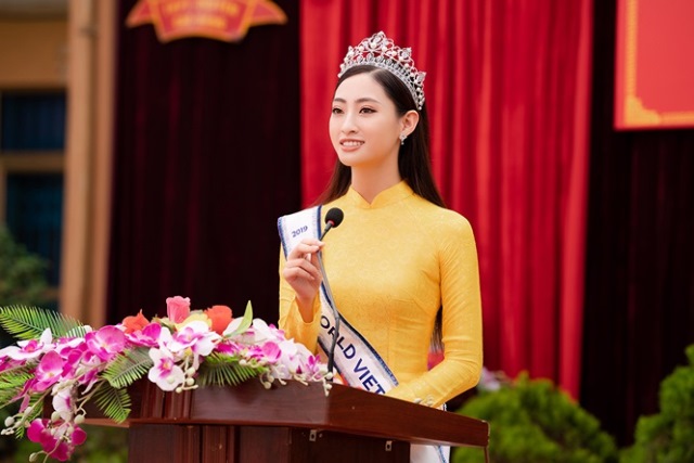 Hoa hậu Lương Thuỳ Linh: Về Cao Bằng thăm trường cũ sau khi đăng quang - Hình 3