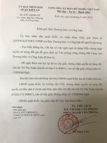 Tiếp bài Hải Phòng: Sử dụng “bìa đỏ” giả để giao dịch bị phát giác