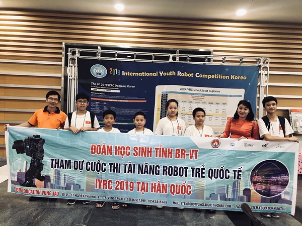 Bí thư Tỉnh ủy BR-VT gửi thư khen 5 học sinh đoạt giải cuộc thi Robot trẻ quốc tế -IYRC 2019 tại Hàn Quốc