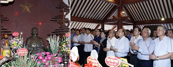 Thủ tướng và Chủ tịch Quốc hội dâng hương tưởng niệm Chủ tịch Hồ Chí Minh - Hình 1