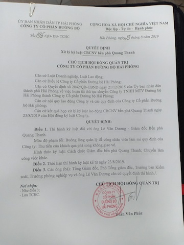 Chủ tịch HĐQT Công ty CP Đường bộ Hải Phòng: Việc thất thoát tiền vé ở phà Quang Thanh là không lớn - Hình 2