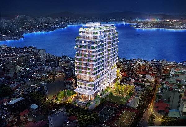 Five Star West Lake sở hữu thiết kế ấn tượng tại vị tr&iacute; đắc địa 162 Ho&agrave;ng Hoa Th&aacute;m &ndash; 167 Thụy Khu&ecirc;, T&acirc;y Hồ, H&agrave; Nội