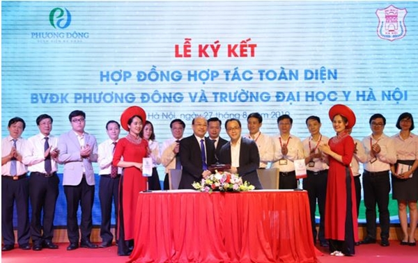 Bệnh viện Đa khoa Phương Đông cùng Đại học Y Hà Nội hợp tác toàn diện chuyên sâu về y tế