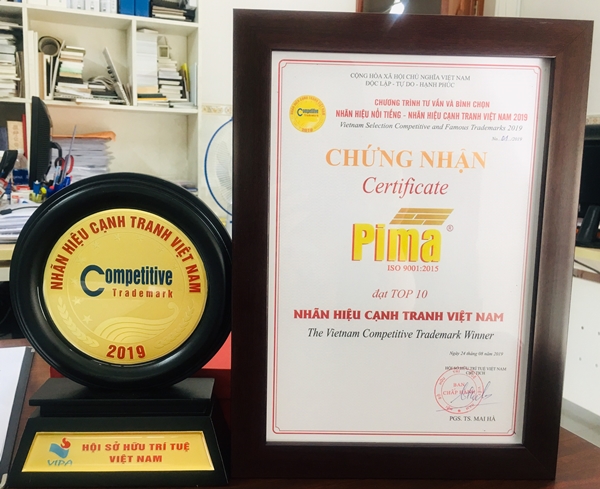 Nhãn hiệu Pima được công nhận “Top 10 Nhãn hiệu cạnh tranh nhất Việt Nam 2019
