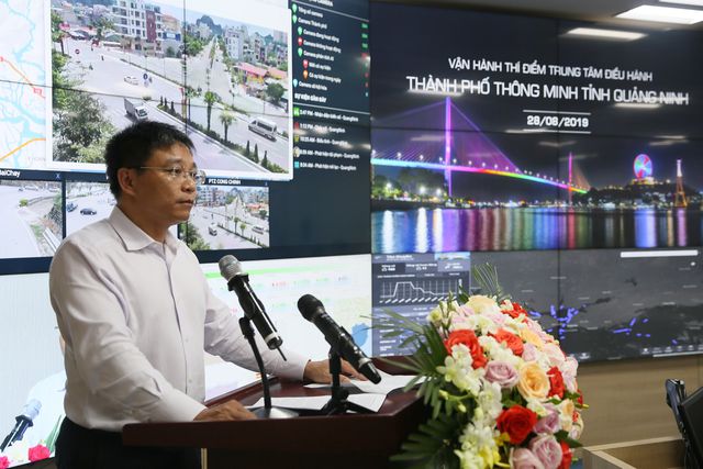 Ông Nguyễn Văn Thắng, Phó Bí thư Tỉnh ủy, Chủ tịch UBND tỉnh Quảng Ninh phát biểu tại buổi khai trương.