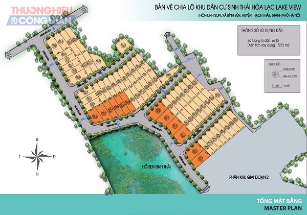 Phối cảnh tổng thể dự &aacute;n H&ograve;a Lạc Lake View đang được CĐT giới thiệu