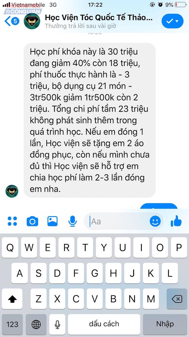 Nh&acirc;n vi&ecirc;n tư vấn về kho&aacute; học