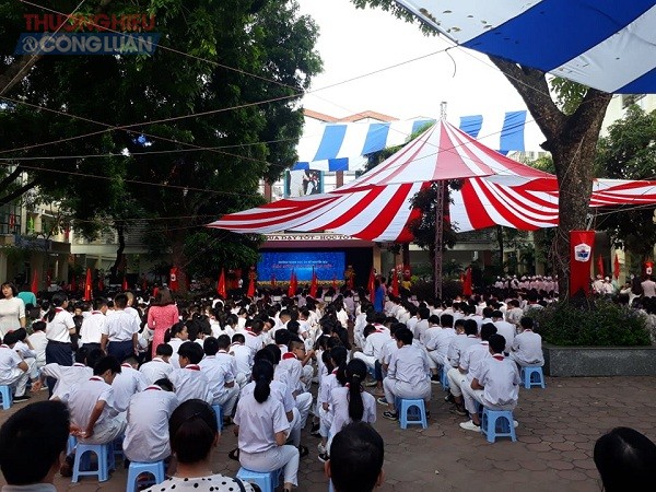 Lễ Khai giảng tại trường THCS Nguyễn Trãi, Thanh Xuân