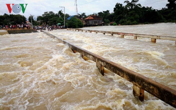 Nước lũ sông Mekong.