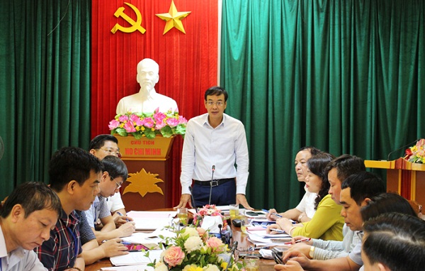 Phó Bí thư Thành ủy Hà Nội, Đào Đức Toàn phát biểu tại buổi làm việc