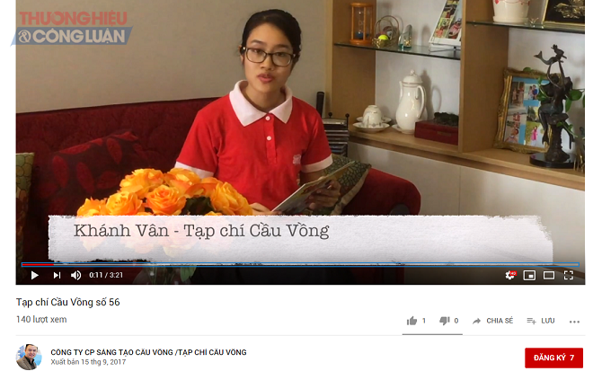Tr&ecirc;n trang Youtube của C&ocirc;ng ty n&agrave;y cũng ngang nhi&ecirc;n ghi l&agrave; 