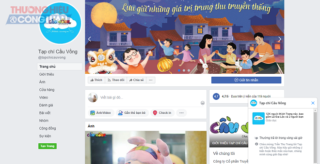 Tạp ch&iacute; Cầu Vồng quảng c&aacute;o tr&ecirc;n Facebook