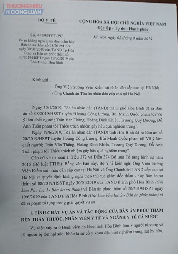 Văn bản của Bộ Y tế