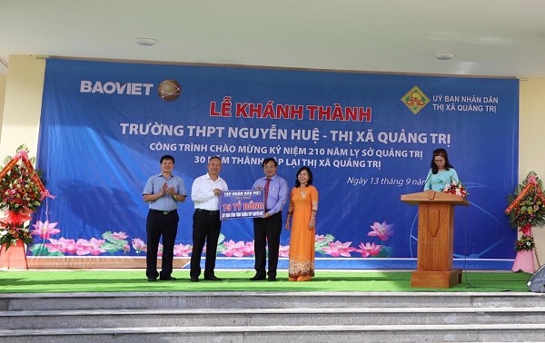 Tập đoàn Bảo Việt đồng hành cùng thế hệ trẻ Việt Nam, xây dựng trường học tại Quảng Trị