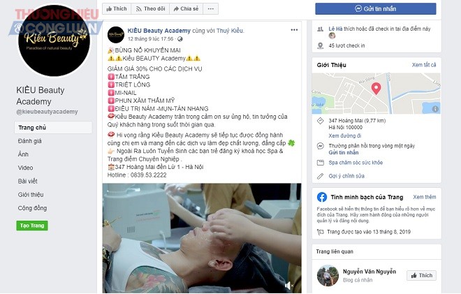 Quảng cáo trên Facebook ngày 12/9/2019