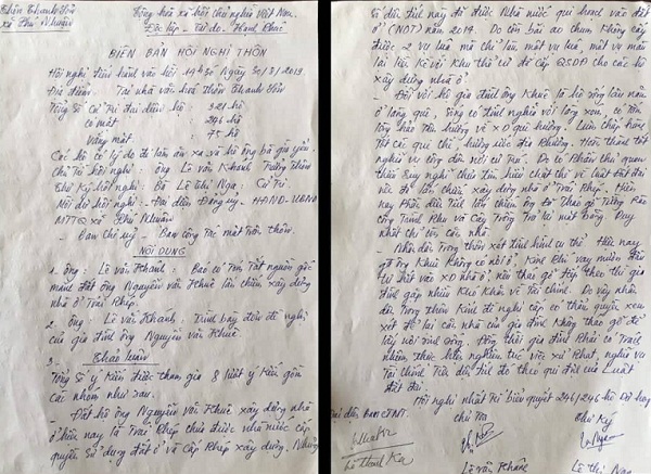 Đơn nghị của người d&acirc;n th&ocirc;n Thanh Sơn