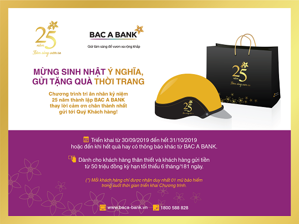 Cùng Bac A Bank mừng sinh nhật ý nghĩa, gửi tặng quà thời trang