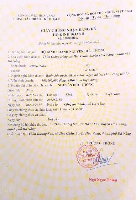 Giấy ph&eacute;p kinh