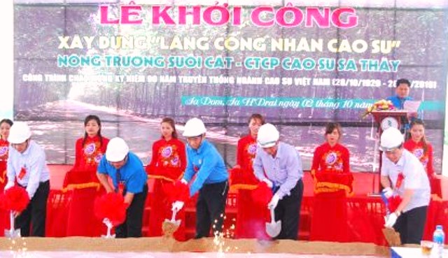 Kon Tum: Lễ khởi công xây dựng Làng công nhân cao su