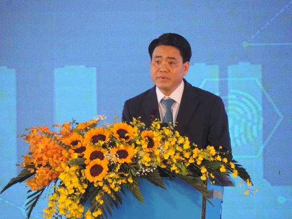 Chủ tịch UBND TP. Hà Nội Nguyễn Đức Chung phát biểu tại buổi lễ