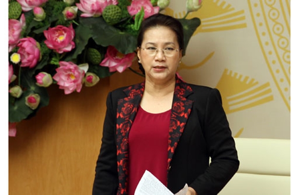 Chủ tịch Quốc hội Nguyễn Thị Kim Ngân phát biểu tại Hội nghị (Ảnh: VGP)