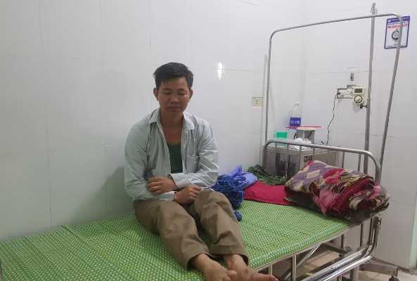 Ông Lưu Văn Trình đang được theo dõi và điều trị tại Trung tâm Y tế huyện Bình Xuyên