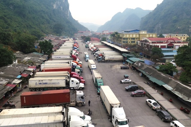 Hơn 500 xe nông sản ùn ứ tại cửa khẩu Tân Thanh