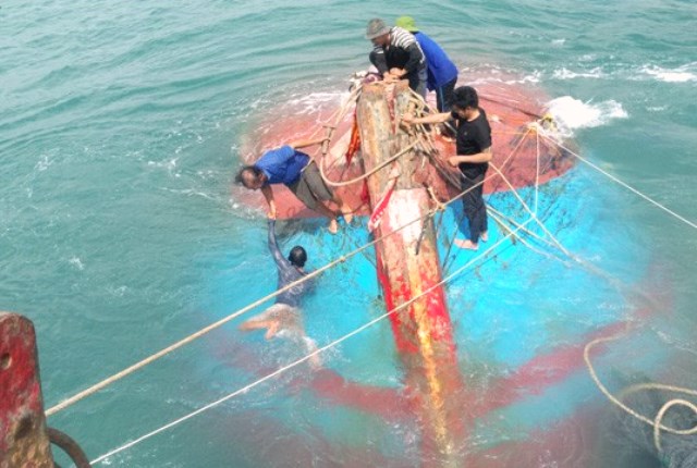 Khu vực tầu bị nạn