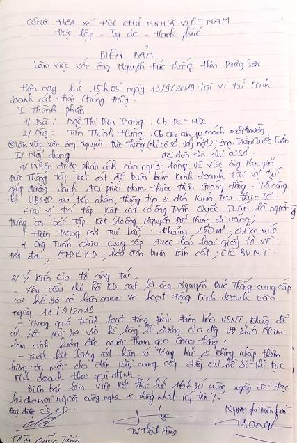 Bi&ecirc;n bản của ubnd x&atilde;