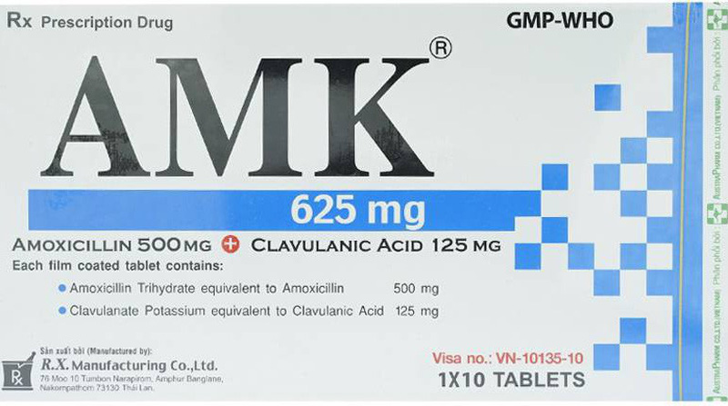 Thu hồi lô thuốc viên nén bao phim AMK 625 do Công ty cổ phần dược phẩm và sinh học y tế nhập khẩu