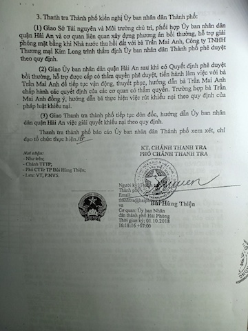 Công văn số 720 của Thanh tra thành phố Hải Phòng