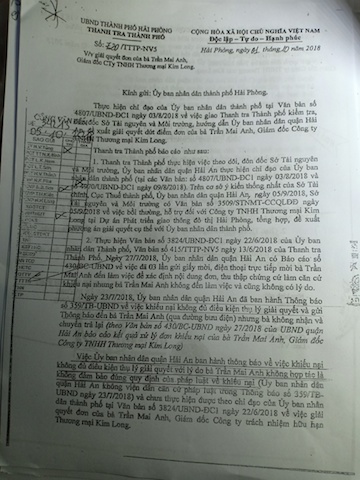 Công văn số 720 của Thanh tra thành phố Hải Phòng Công văn số 720 của Thanh tra thành phố Hải Phòng