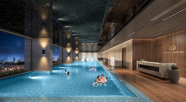 Bể bơi bốn m&ugrave;a tại Five Star West Lake