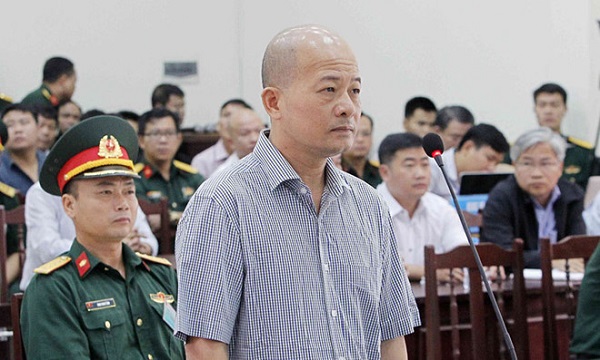 Bị cáo Đinh Ngọc Hệ tại phiên tòa diễn ra vào tháng 7/2018